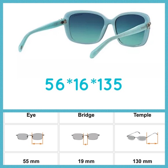 ❌SOLD❌ NEW Turquoise Tiffany & Co Sunglasses - Picture 4 of 4